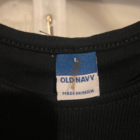 Old Navy Black Ribbed Stretch Knit Mid-Calf Dress with Shelf Bra Size L - Picture 2 of 4